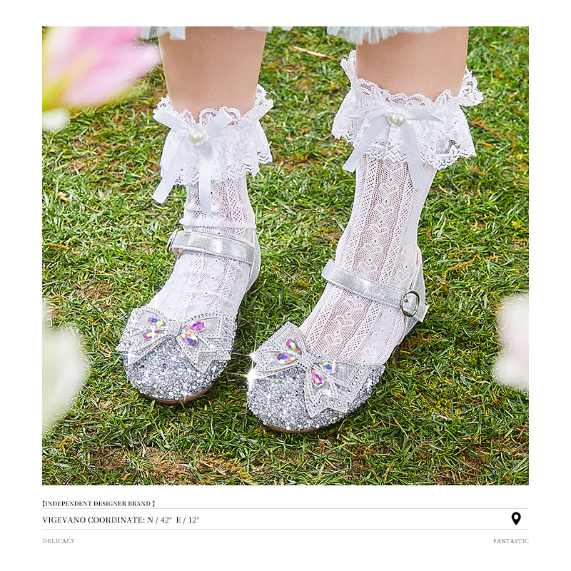 【烈儿宝贝直播间】Snoffy斯纳菲女童水晶鞋半凉鞋夏季新款公主鞋