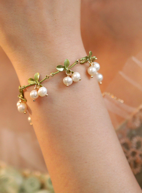 森系小清新春夏简约铃兰花手链女