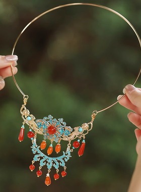 国风古典璎珞项圈马面裙配饰秀禾服新娘古风汉服中式婚礼明制项链