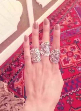 土耳其夸张金属关节装饰品食指环