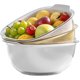 Anbuy double-layer drainage and sifter fruit and vegetable basket