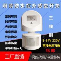 Infrared body induction switch 12V24V110V220V infrared sensor outdoor waterproof with light control time-lapse