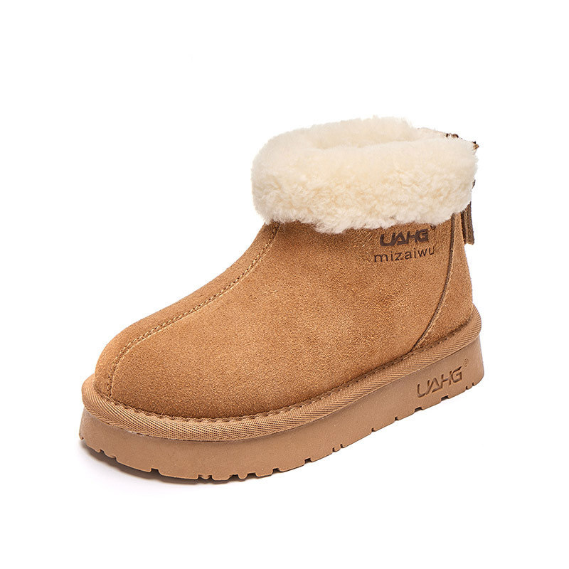 儿童雪地靴真皮2025冬季新款保暖大棉鞋女童雪地棉加绒加厚短靴子,淘宝优惠券,粉丝福利购,淘宝优惠卷