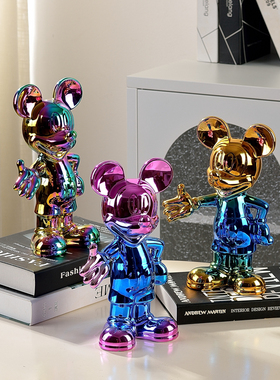 陶瓷摆件现代客厅酒柜米奇家居