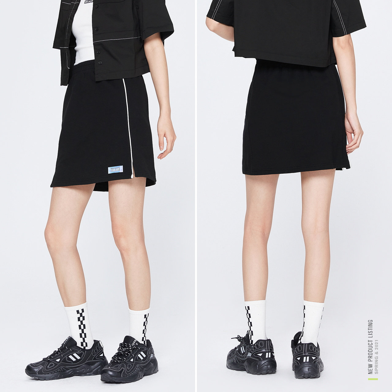 森马2022夏季新款运动松紧腰半身裙 森马裕伟半身裙