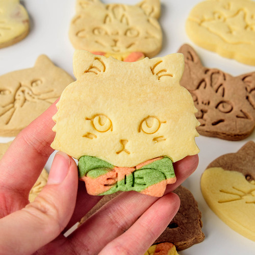 包邮日式卡通猫咪小狗立体饼干模具兔子小动物曲奇切模烘焙工具-图1