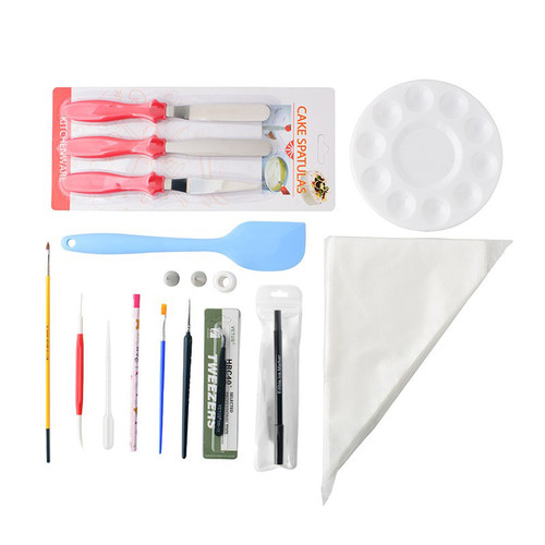 烘焙工具 DIY糖霜饼干翻糖新手工具 刷绣绘画裱花嘴 彩绘蛋糕套装 - 图3