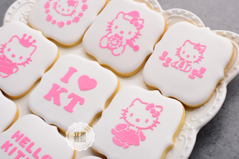 卡通HelloKitty猫糖霜饼干模具  翻糖蛋糕缕空印花模 烘焙工具