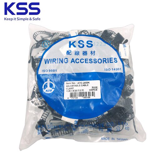 凯士士KSS可调式配线固定座ATC-26背胶线缆固定夹机箱机柜理线座 - 图0