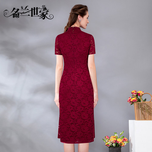 名兰世家轻奢高级感喜婆婆2026新款礼服旗袍高贵年轻妈妈婚宴装 - 图3