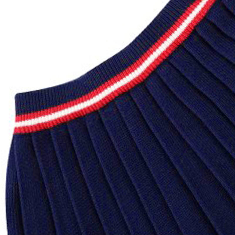 女童针织半身裙秋冬季儿童裙子新年女大童藏青百褶短裙学院风加厚,淘宝优惠券,粉丝福利购,淘宝优惠卷