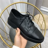 Модные кожаные повседневные ретро туфли, из натуральной кожи, коллекция весна 2020 года, круглый носок