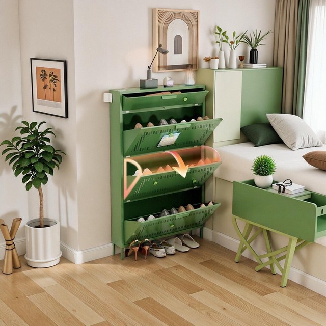Home ultra-thin flip-flop shoe cabinet entrance door behind bedroom door