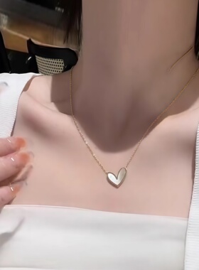 不规则爱心项链女小众时尚锁骨链个性设计百搭级感简约风网红项坠