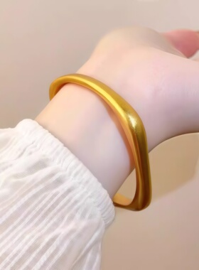 小香风几何方形手镯女金色镯子开口可调节2026新品设计感时尚手镯