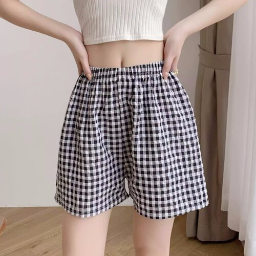 女士纯棉居家短裤服装纸样 夏季外穿宽松显瘦五分裤子裁剪图样板 - 图1