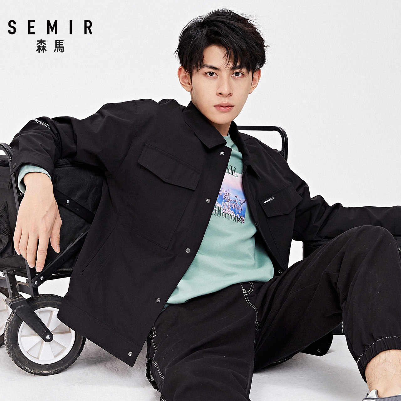 森马牛仔2020秋装春秋款工装夹克 森马妙步夹克