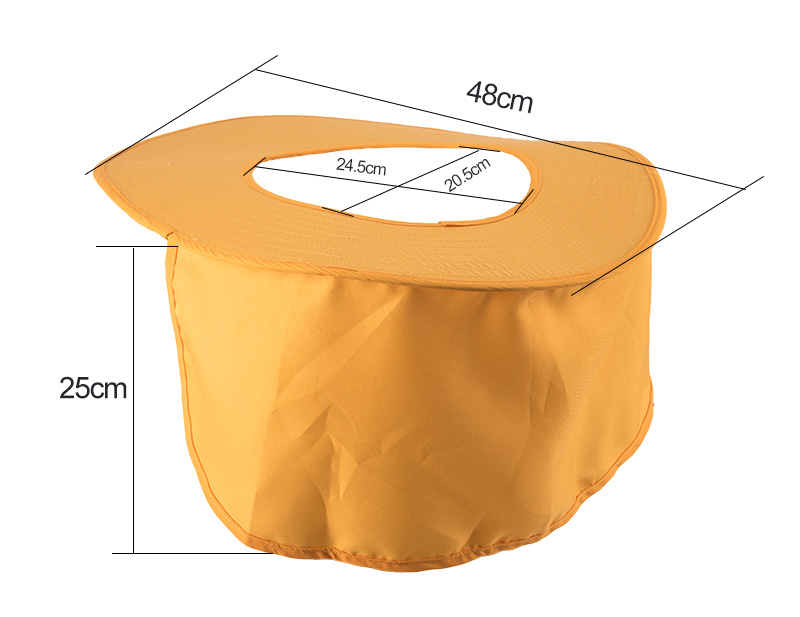 工地安全防晒帽遮阳帽大檐夏季建筑施工男女防紫外线大沿遮阳板-图2