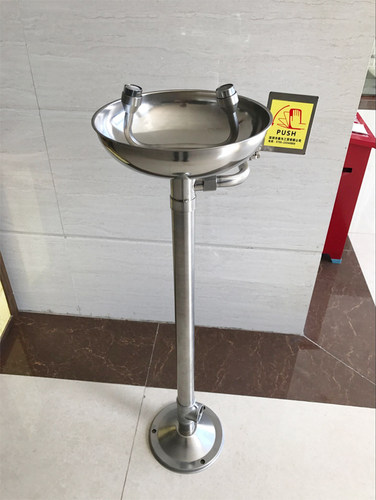 验厂洗眼器不锈钢台式紧急双口立式洗眼器实验室喷淋洗眼器 - 图2