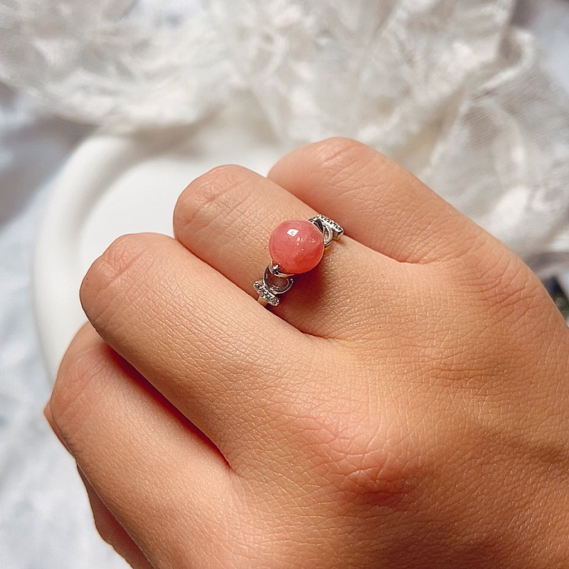 Natural rhodolite ring 925 sterling silver ring live