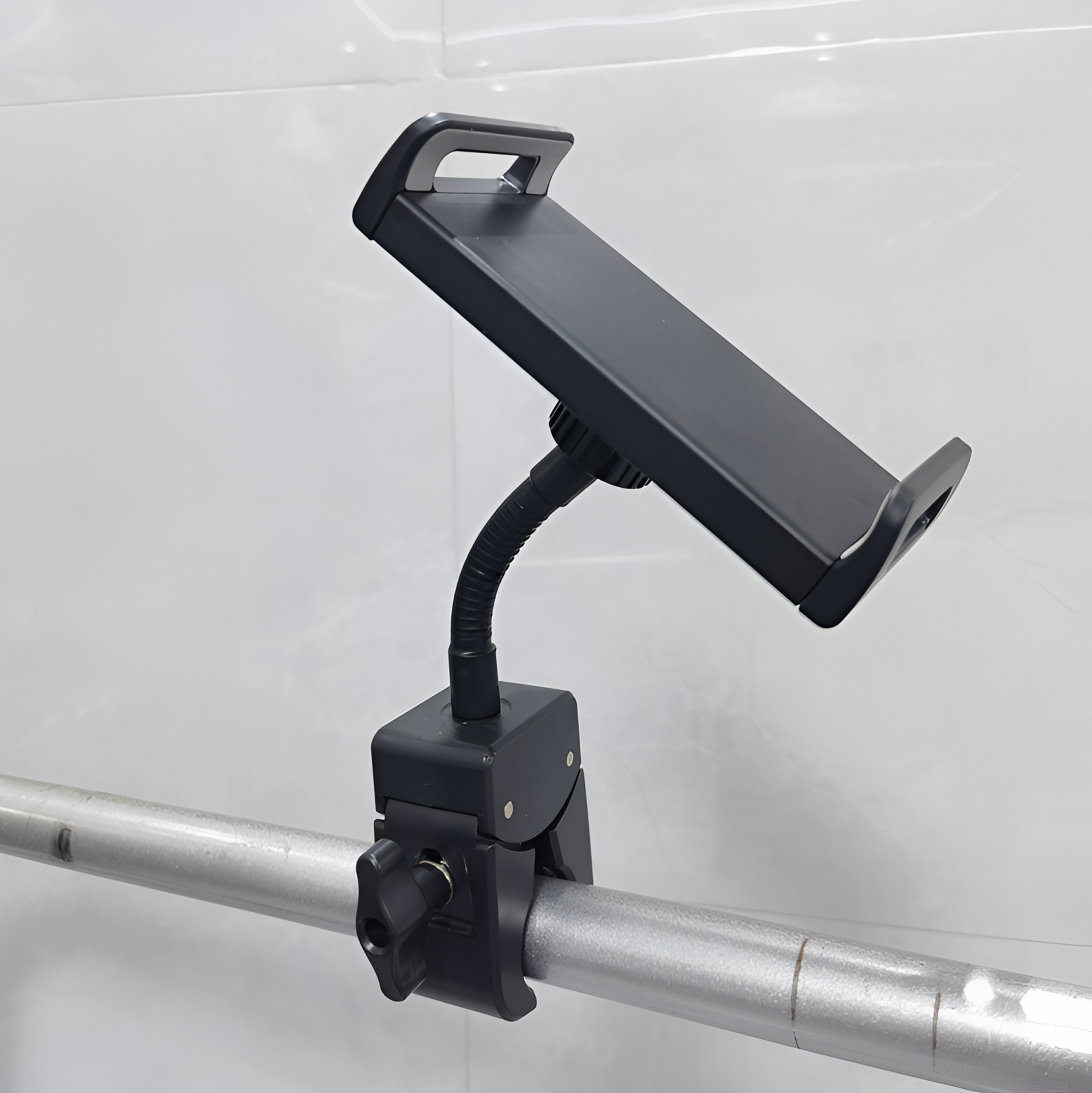 加厚款钳夹手机支架懒人万向直播宿舍床头看剧摆摊手机架软管圆管 - 图1