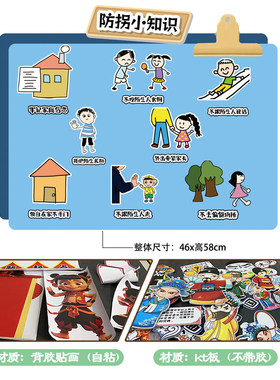 幼儿园小学防拐骗勇敢自我保护拒绝陌生人防范主题墙环创展板