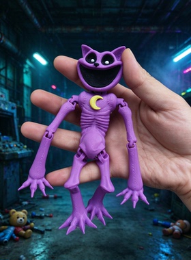 升级站姿噩梦瞌睡猫关节可动手办公仔3d新玩家伸缩手原型1006模型