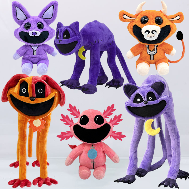 大号波比游戏时间3smiling critter恐怖游戏瞌睡紫猫毛绒玩具玩偶 - 图2