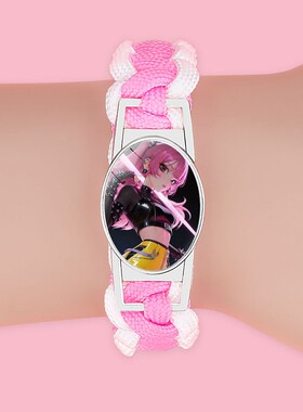 爆款KPOP猎魔女团编织手链动漫周边水晶镶嵌彩色可调节手绳手环