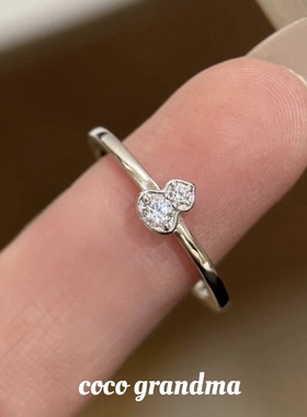 新中式镶钻迷你葫芦开口戒指