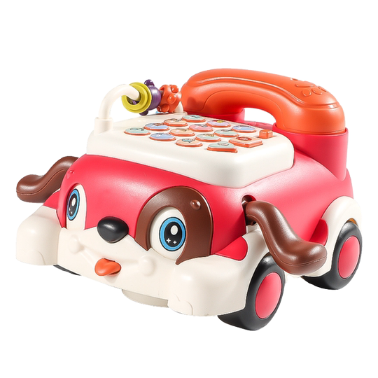 Cute puppy phone car multi-functional early education machine toy 0-1-2 years old enlightenment baby intelligence boy and girl