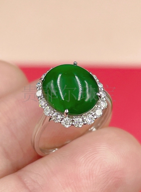 18K黄金 椭圆 7*9mm-8*10--9*11mm白金 玫瑰金戒指空托  可代镶嵌