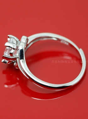 纯银空托适合莫桑石钻石mm--