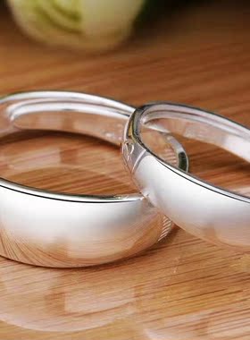 光圈情侣戒指S999足银活口