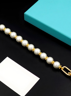 2025年新款三叉戟镶钻珍珠手链女