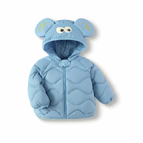 儿童羽绒服男童女童2025秋冬新款婴儿宝宝轻薄保暖外套白鸭绒 - 图0
