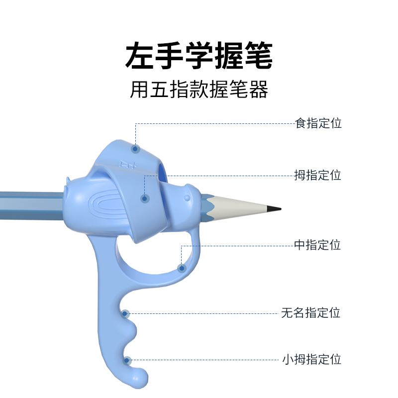 猫太子握笔器写字姿势矫正左手练字左撇子文具用品幼儿园抓笔拿笔 - 图0