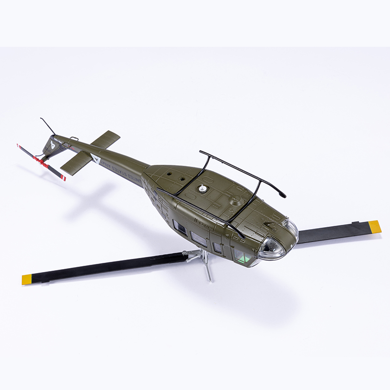 1:48 UH1美国陆军贝尔 UH-1休伊通用直升机合金成品仿真军事模型-图2