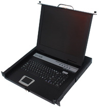 LCD KVM switcher 17 inch 1 port USB short application network enclosure