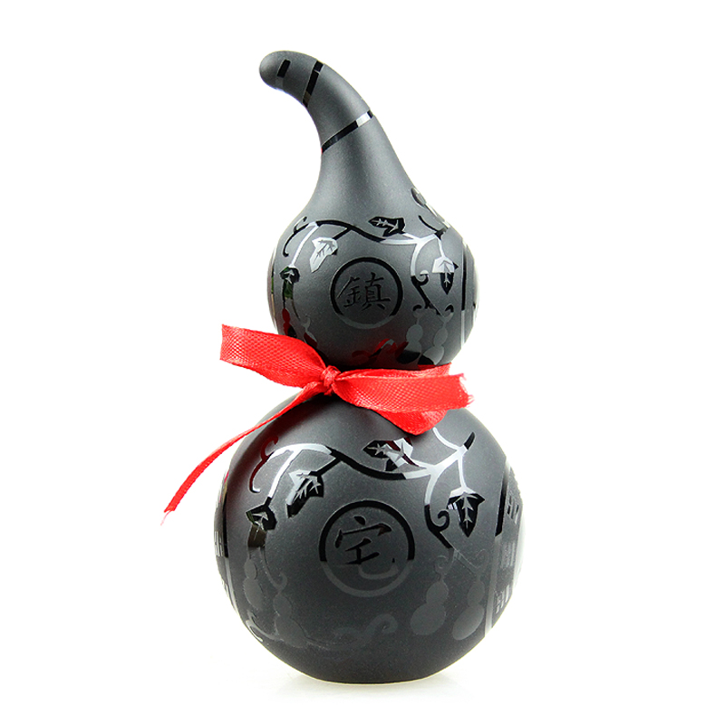 泰山福緣閣 新品 黑曜石 葫蘆擺件納福 平安 風水家居飾品