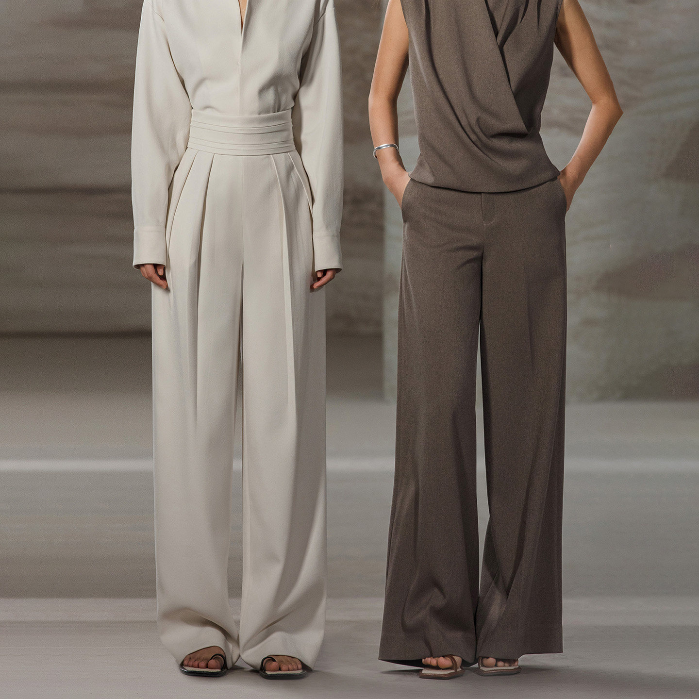 【鹦鹉梨严选】COMMON VALUE 古典腰封阔腿裤 进口空气绒 23D4104,淘宝优惠券,粉丝福利购,淘宝优惠卷