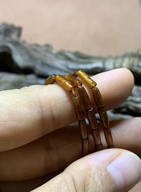 DIY散珠配珠 原矿金丝海柳米珠 一条大约50颗左右 一条大约40cm