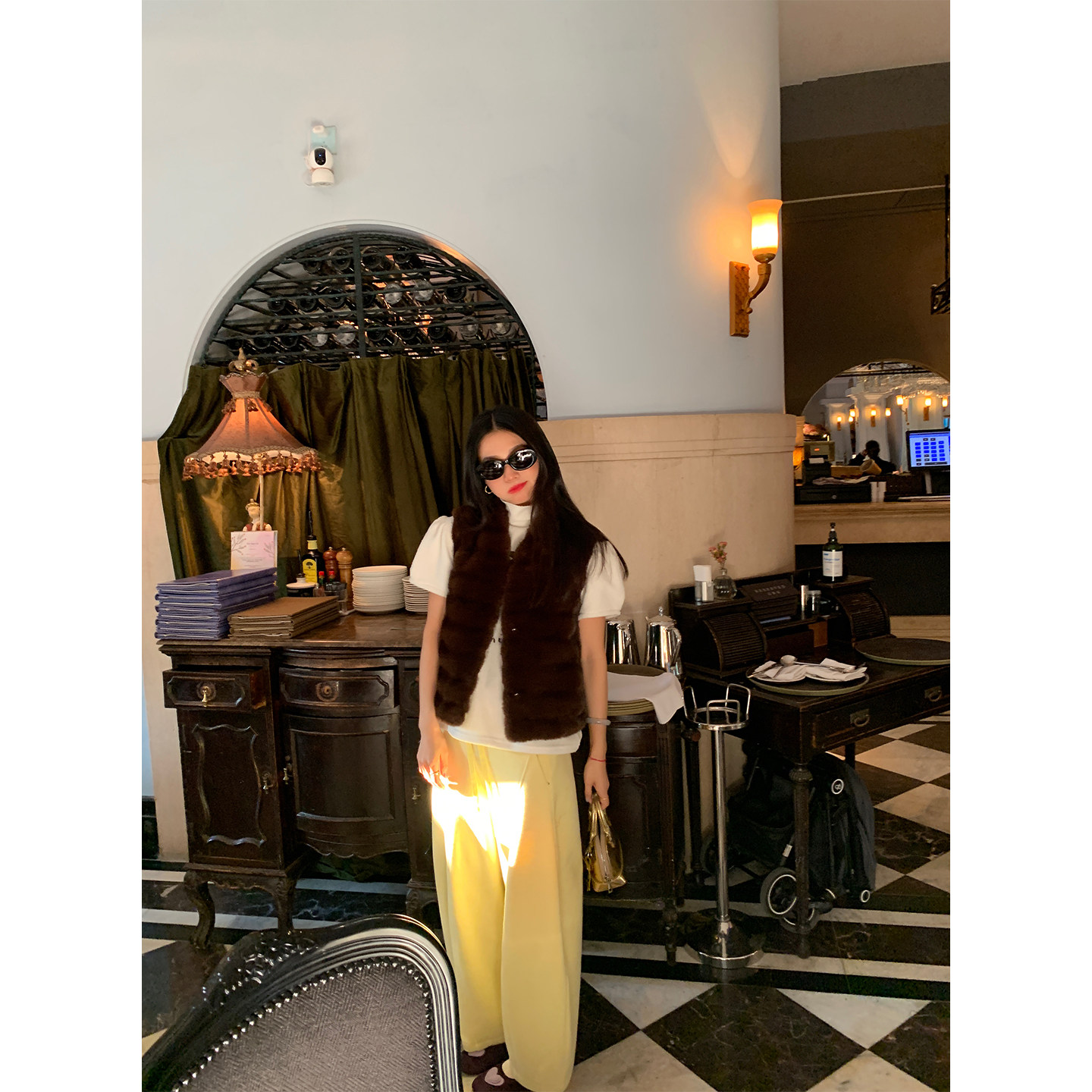 落落狷介裤子女冬季加绒黄色小个子松紧腰系带卫裤2026年新款保暖,淘宝优惠券,粉丝福利购,淘宝优惠卷