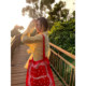 Luo Luo Gongjie ຖົງຜ້າໃບພິມສີແດງສໍາລັບແມ່ຍິງ