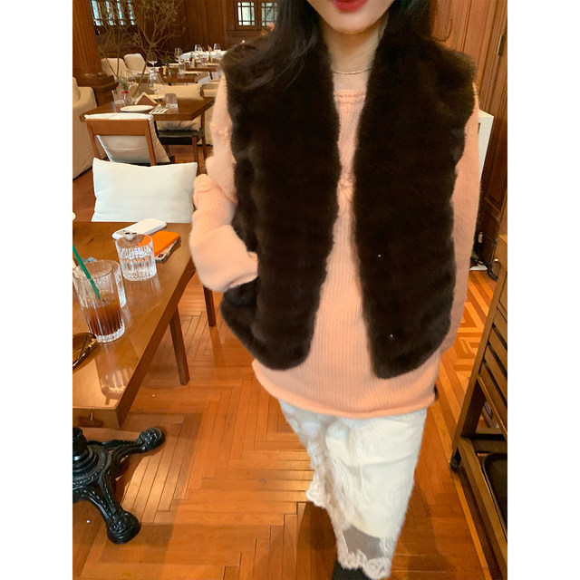Luoluo Gongjie imitation mink jacket jacket ສໍາລັບແມ່ຍິງ