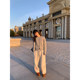 Luoluojie gray velvet leggings sweatpants for women