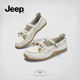 Jeep Mary Jane women's shoes 2026 new flat shallow mouth single shoes versatile soft sole ballet shoes P661W13338