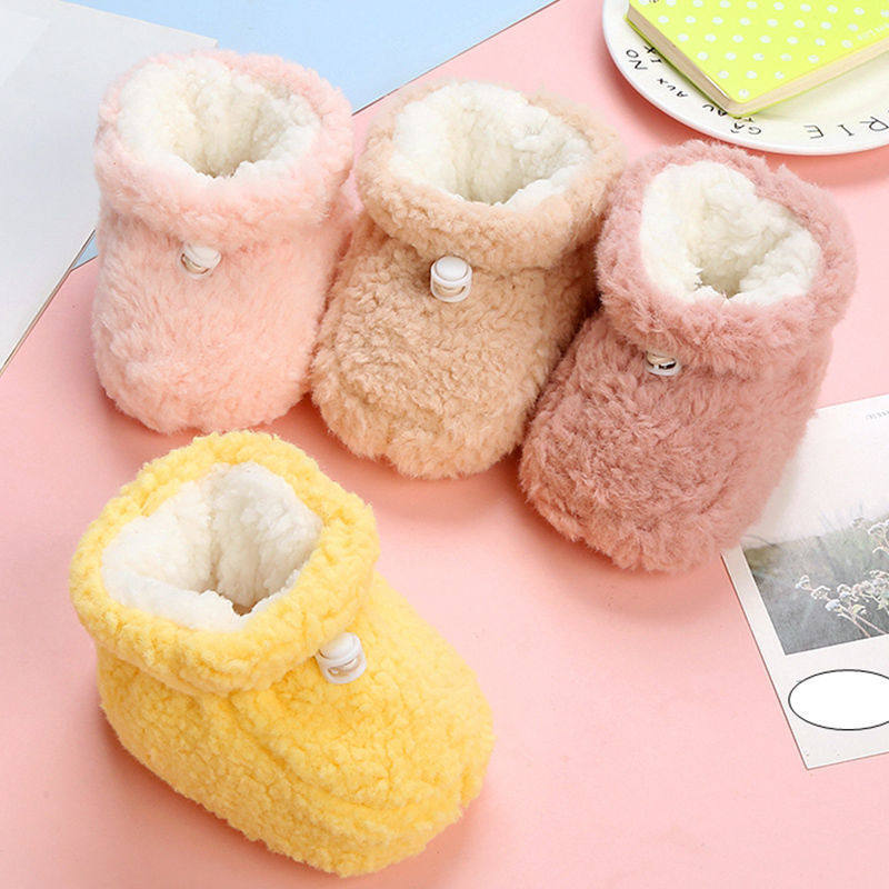 婴儿鞋秋冬季加绒加厚幼儿0到6到12个月宝宝学步鞋步前鞋保暖棉鞋