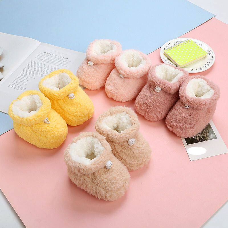 婴儿鞋秋冬季加绒加厚幼儿0到6到12个月宝宝学步鞋步前鞋保暖棉鞋