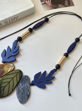 时尚度假风项饰夸张毛衣链